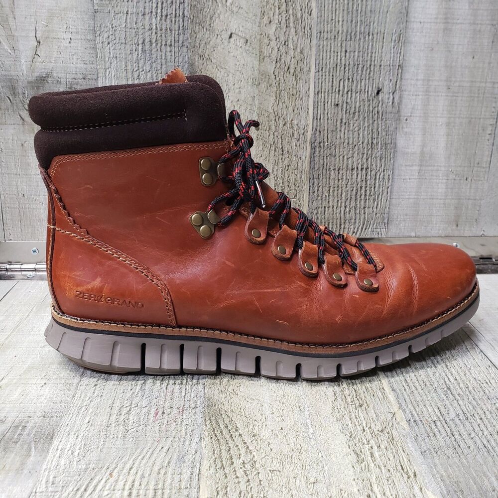 Cole Haan ZeroGrand Hiker Waterproof Boots Men's 8.5 British Tan Hiking